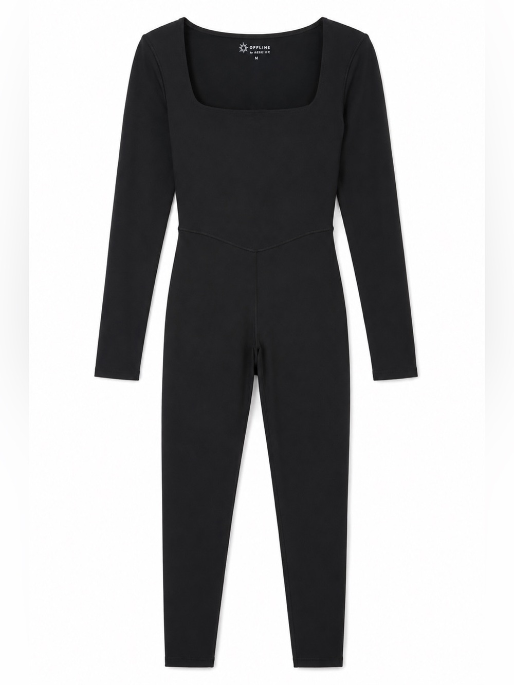 OFFLINE By Aerie Real Me XTRA Long Sleeve Legging Jumpsuit Black M NWOT